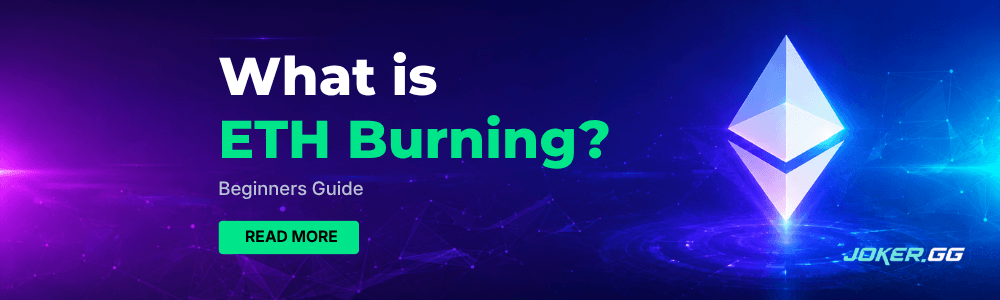 Ethereum symbol glowing on a dark background beside the title What is ETH Burning