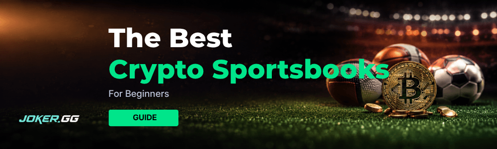 The best crypto sportsbooks section banner with Bitcoin and football, basketball and rugby balls